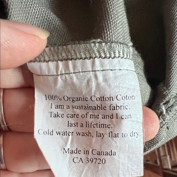 Elroy Organics 100% Cotton Elegant Olive Green Dress - Picture 5 of 5